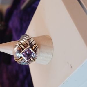 Ring sterling silver & 14kt gold